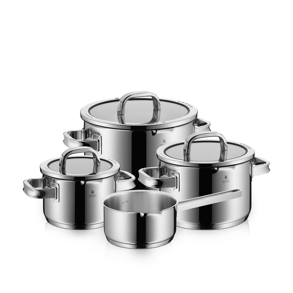 Set de 4 piese cu capac WMF Function 4, Black Edition, margini turnare