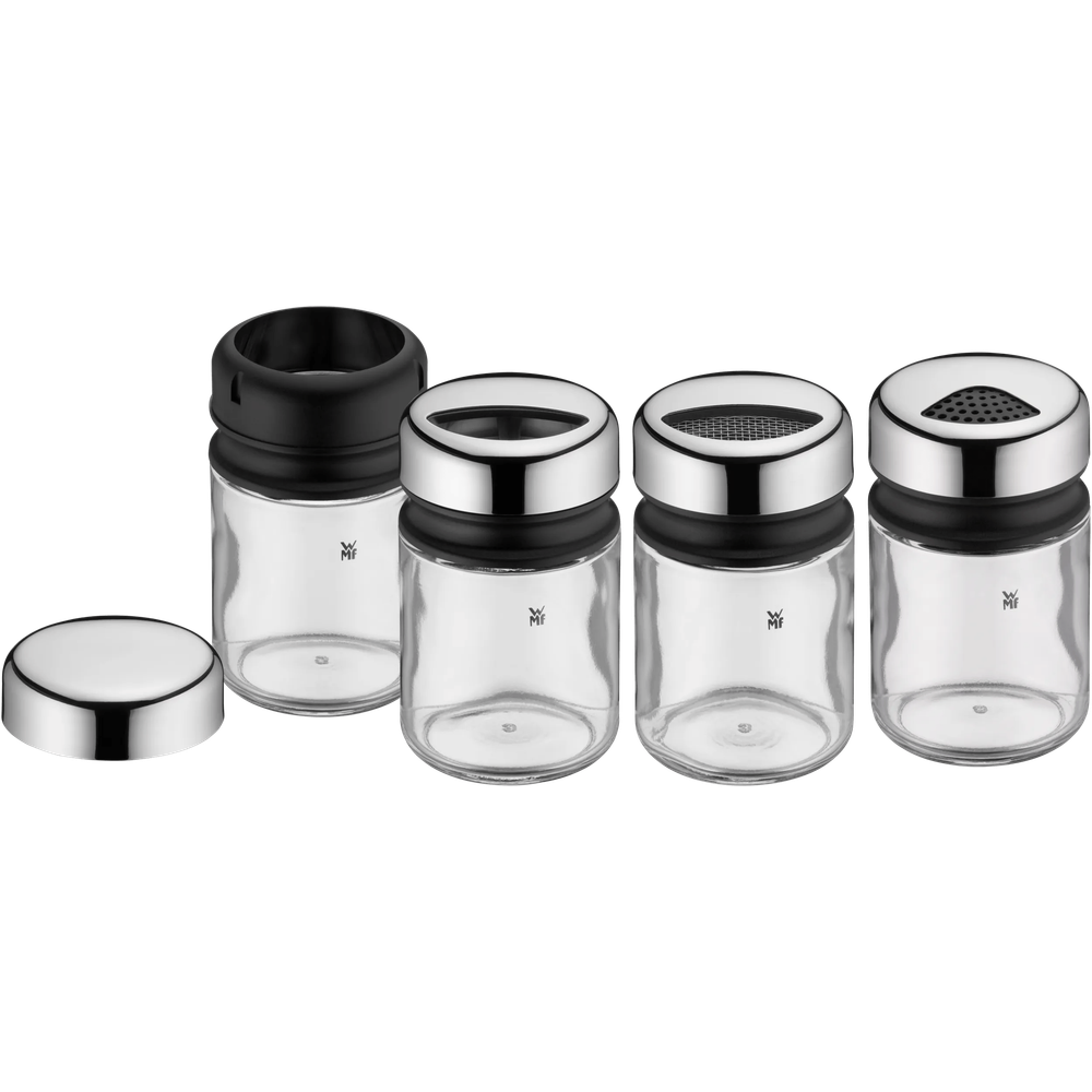 Set de 4 solnite din sticla WMF Depot, capac Cromargan®