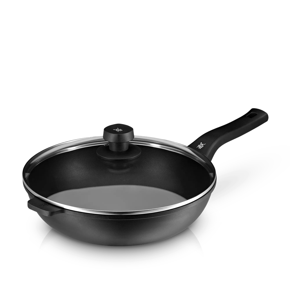 Tigaie wok cu capac WMF PermaDur Premium, 30 cm, inductie