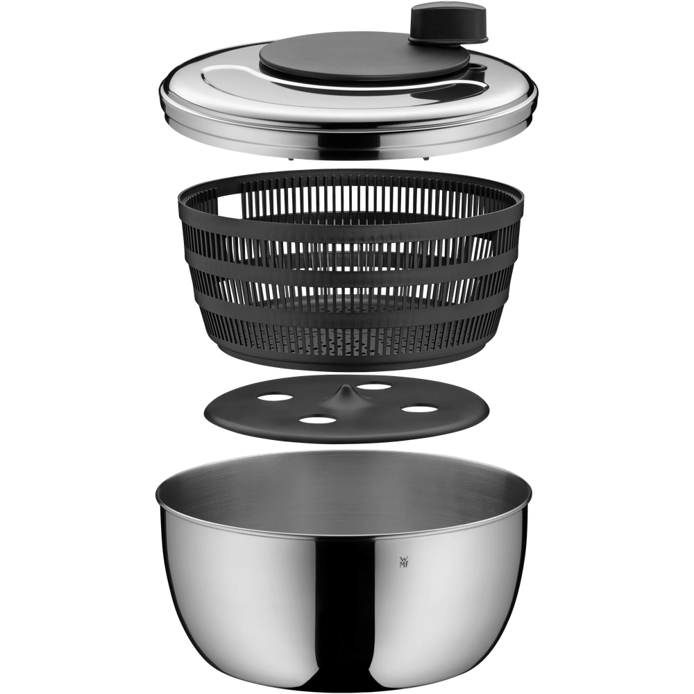 Uscator de salata cu centrifuga WMF Gourmet, Cromargan®, 4 l