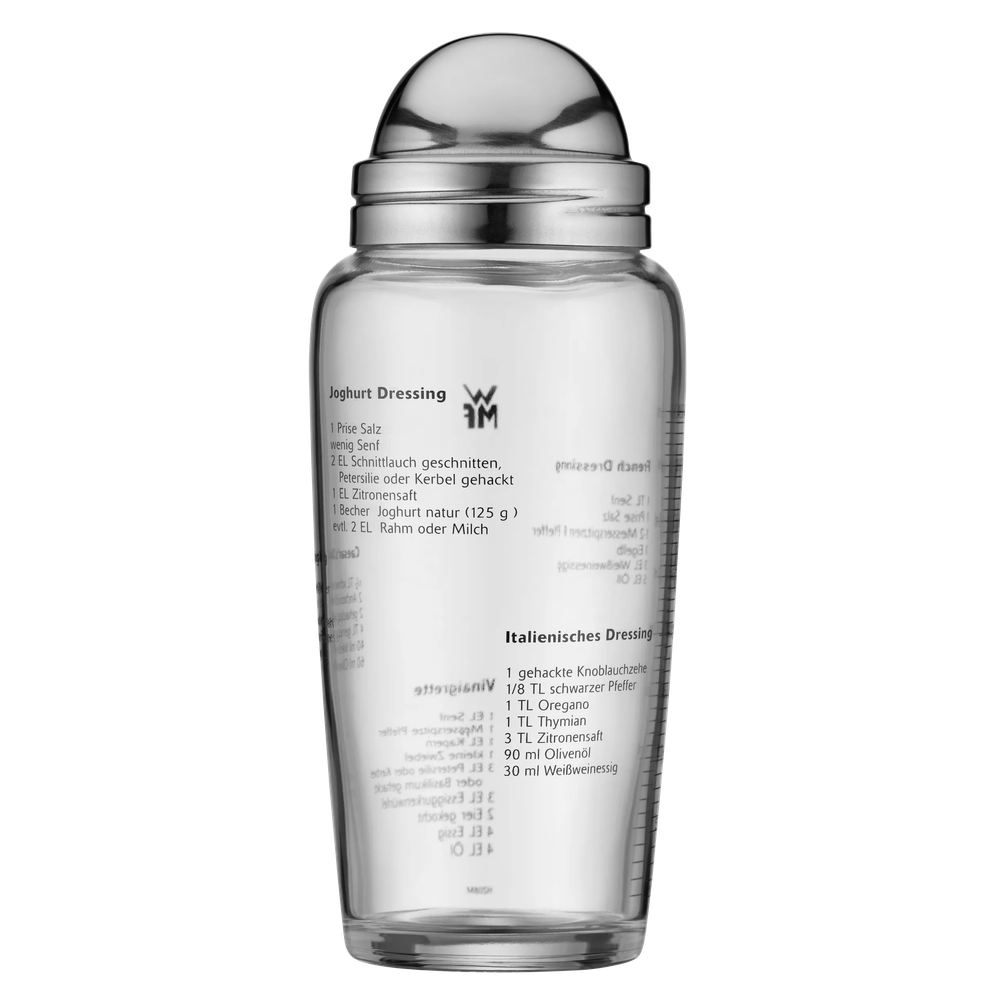 Shaker din sticla pentru dressing de salata WMF, capac Cromargan®