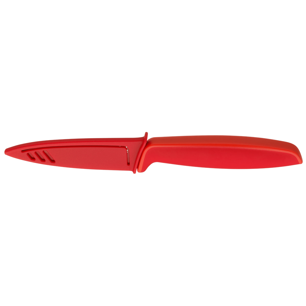 Set de 2 cutite WMF Touch, 9 - 13 cm, capace depozitare, rosu