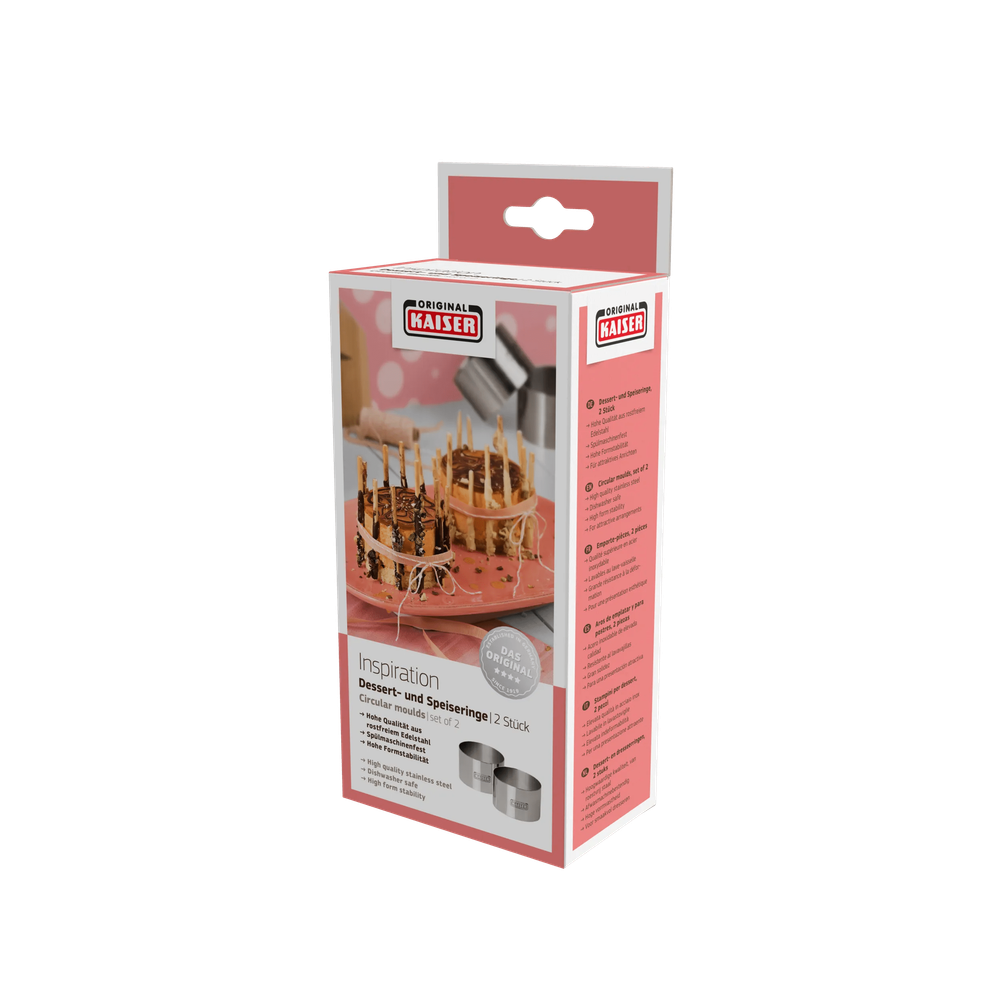 Set 2 forme de copt KAISER Inspiration, finisaj lucios, inox, argintiu