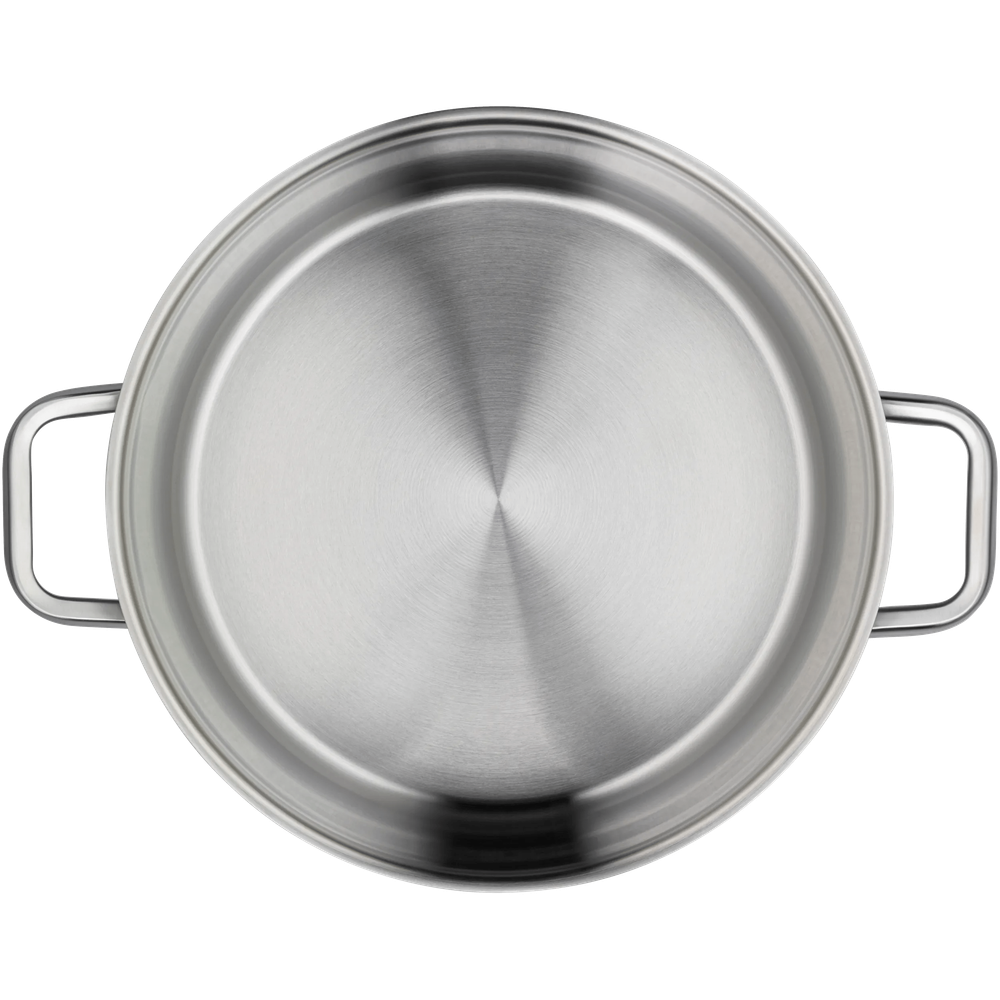 Oala cu capac WMF Iconic, 28 cm, Cromargan®, baza TransTherm®