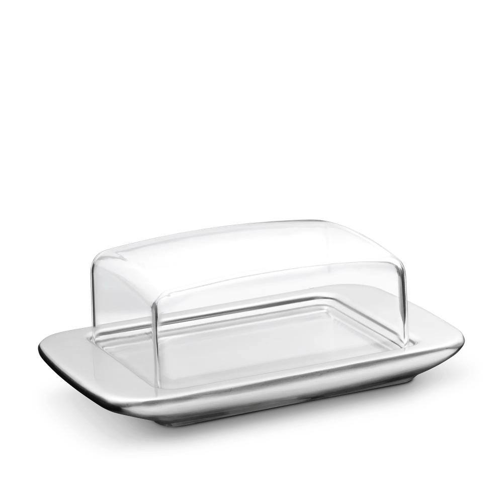 Farfurie pentru unt WMF Beurrier Loft Brunch cu capac, 18 x 9 x 6.5 cm