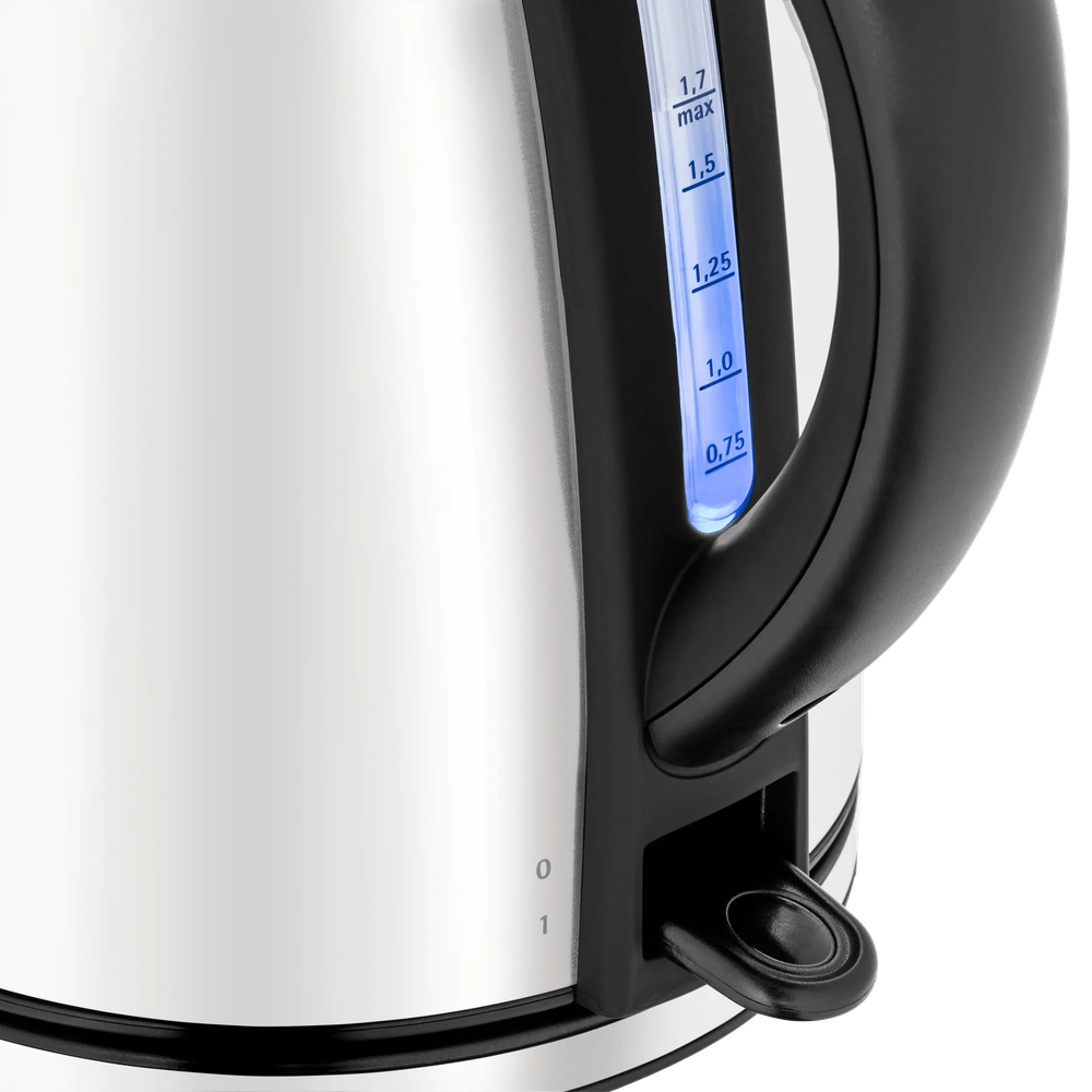 Fierbator WMF Stelio, 2400W, 1.7L, iluminat, indicator nivel apa, gri