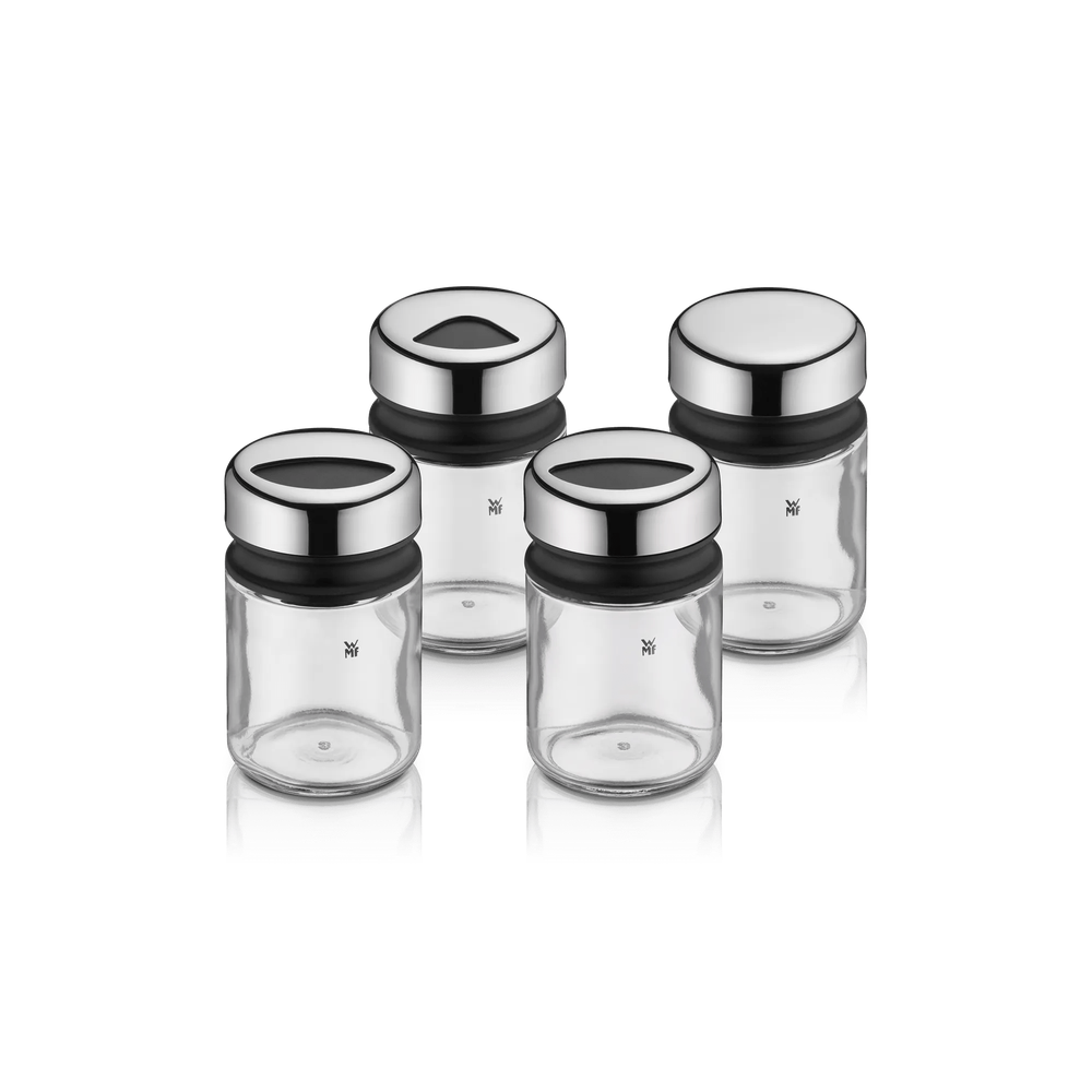 Set de 4 solnite din sticla WMF Depot, capac Cromargan®