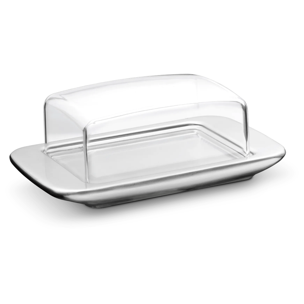 Farfurie pentru unt WMF Beurrier Loft Brunch cu capac, 18 x 9 x 6.5 cm