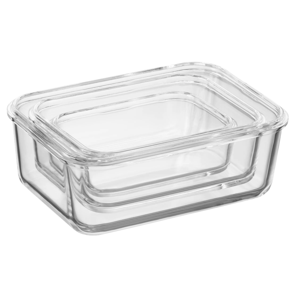 Set 3 caserole WMF Storio, sticlă termorezistentă, 100% ermetic