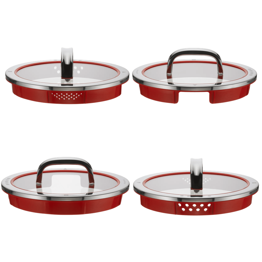 Oala inalta cu capac WMF Function 4, 24 cm, 8.8L, Cromargan®, argintiu