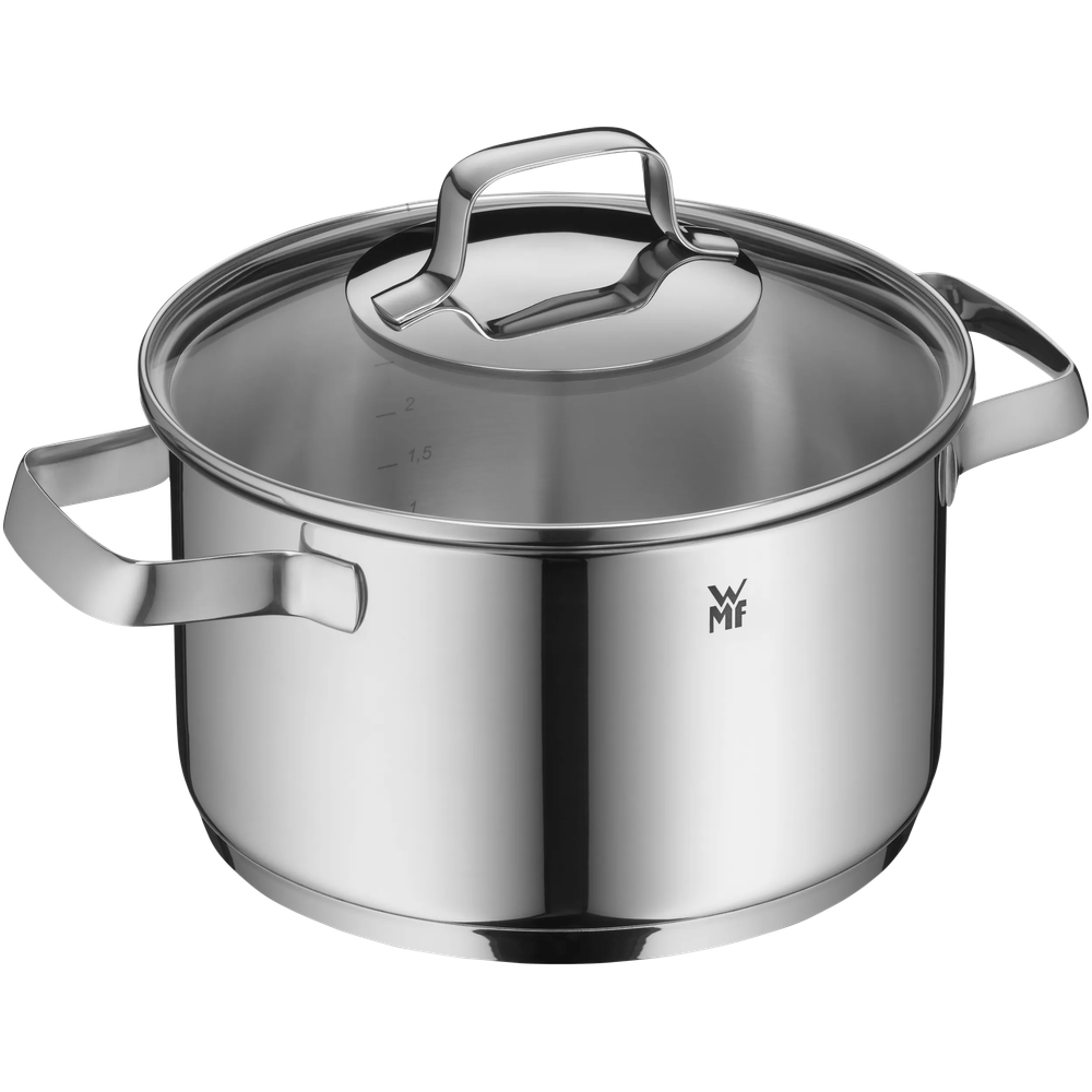 Oala cu capac WMF Belmonte, 20 cm, 3.3L, inductie, Cromargan®