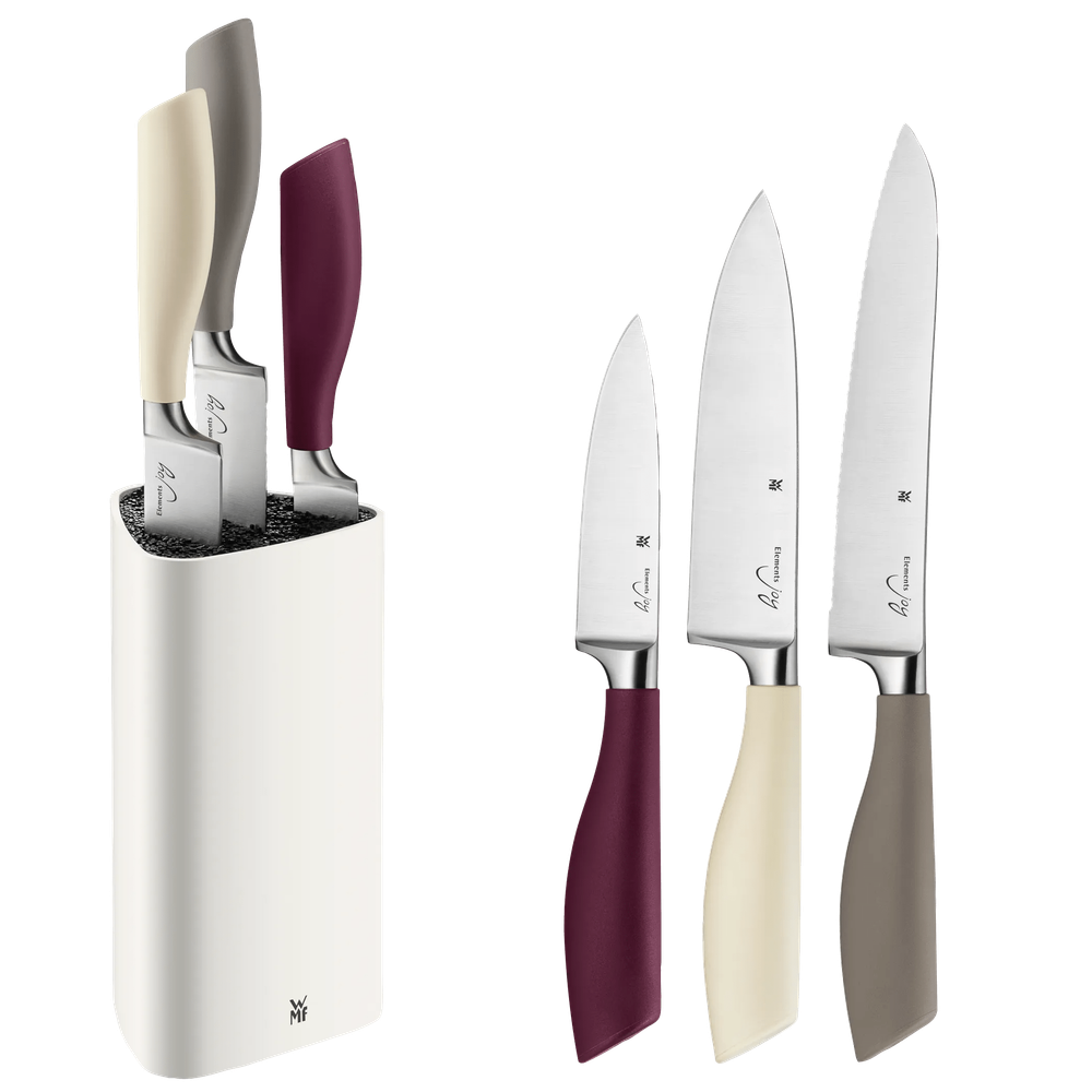 Suport cu 3 cutite WMF Elements Joy, multicolor
