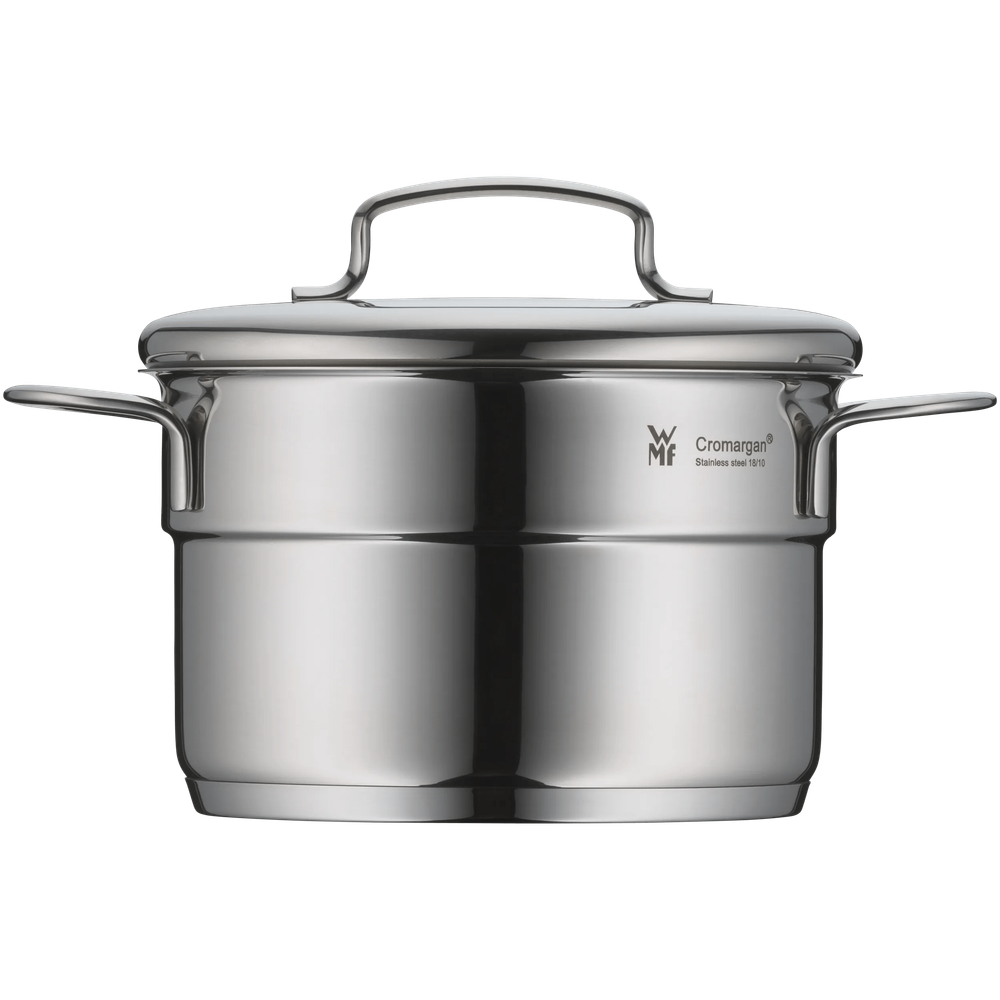 Oala inalta cu capac, WMF Mini, 1.3 L, 14 cm, Cromargan®, argintiu 