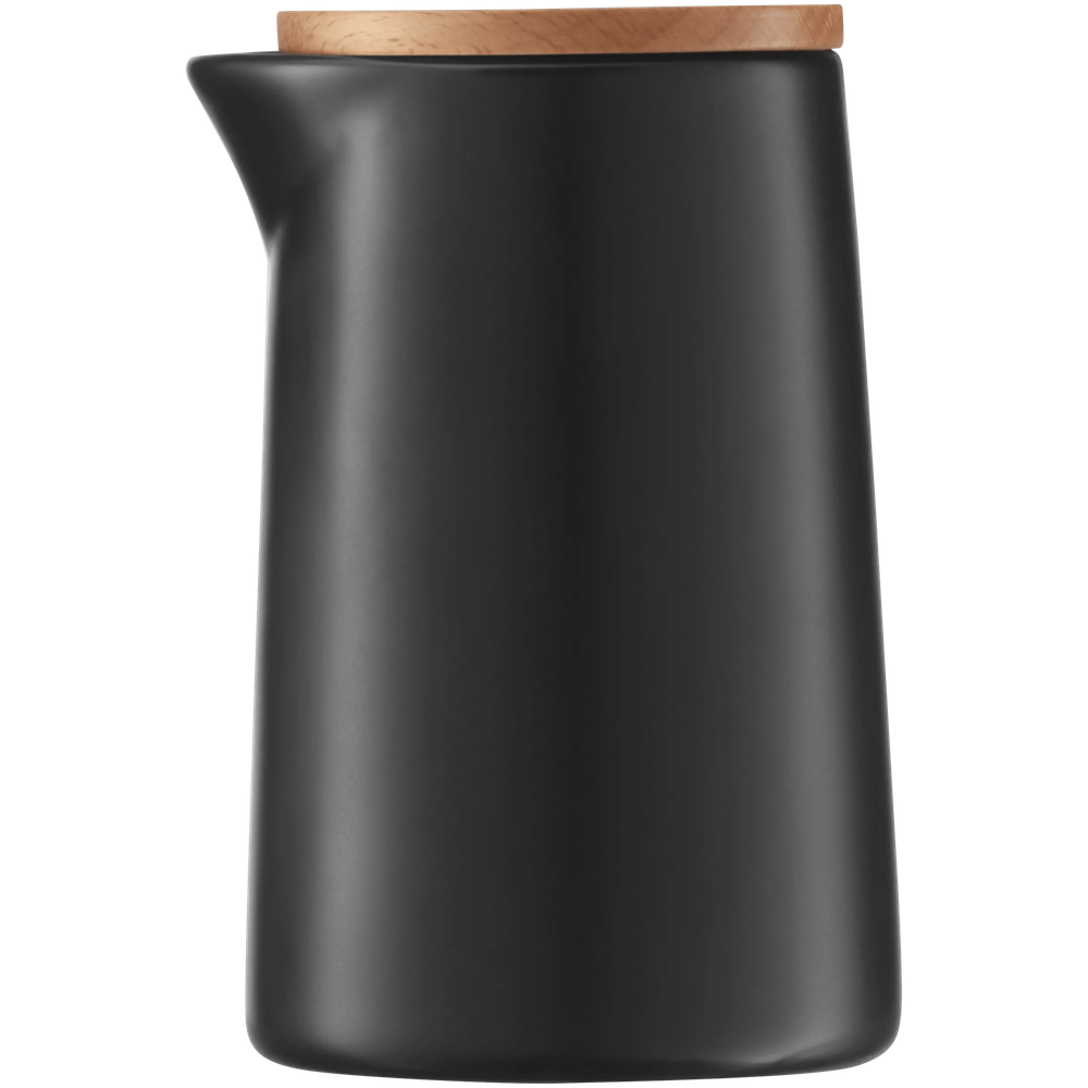 Recipient pentru lapte WMF Kineo, 270 ml, capac lemn, negru mat
