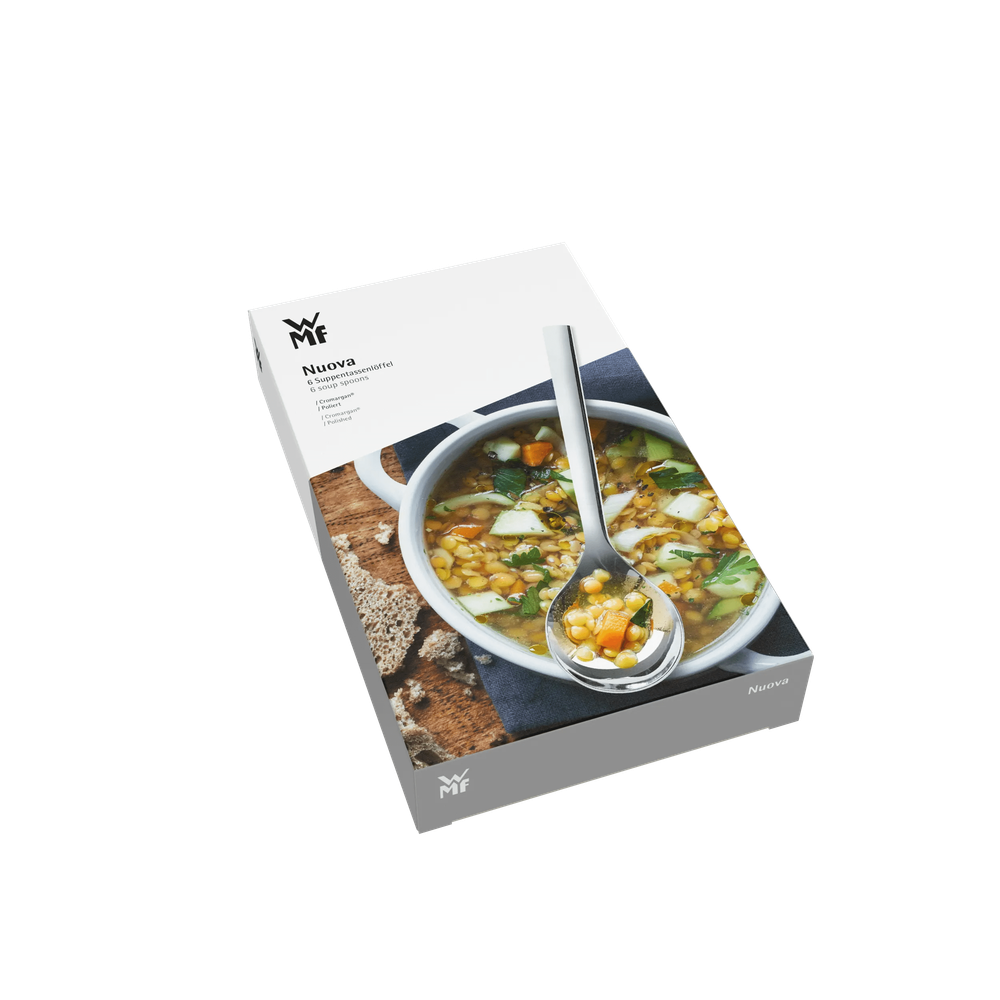 Set linguri pentru supa WMF Nuova, 6 piese, Cromargan®, argintiu