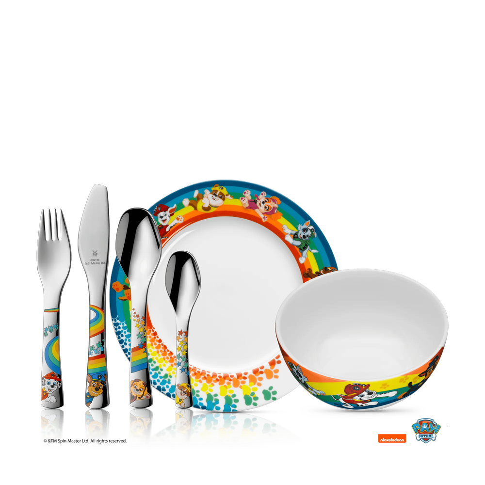 Set de tacamuri si vesela pentru copii WMF Paw Patrol, ceramica - inox