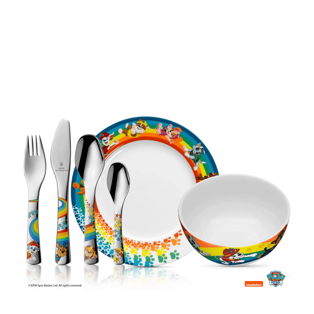 Set de tacamuri si vesela pentru copii WMF Paw Patrol, ceramica - inox