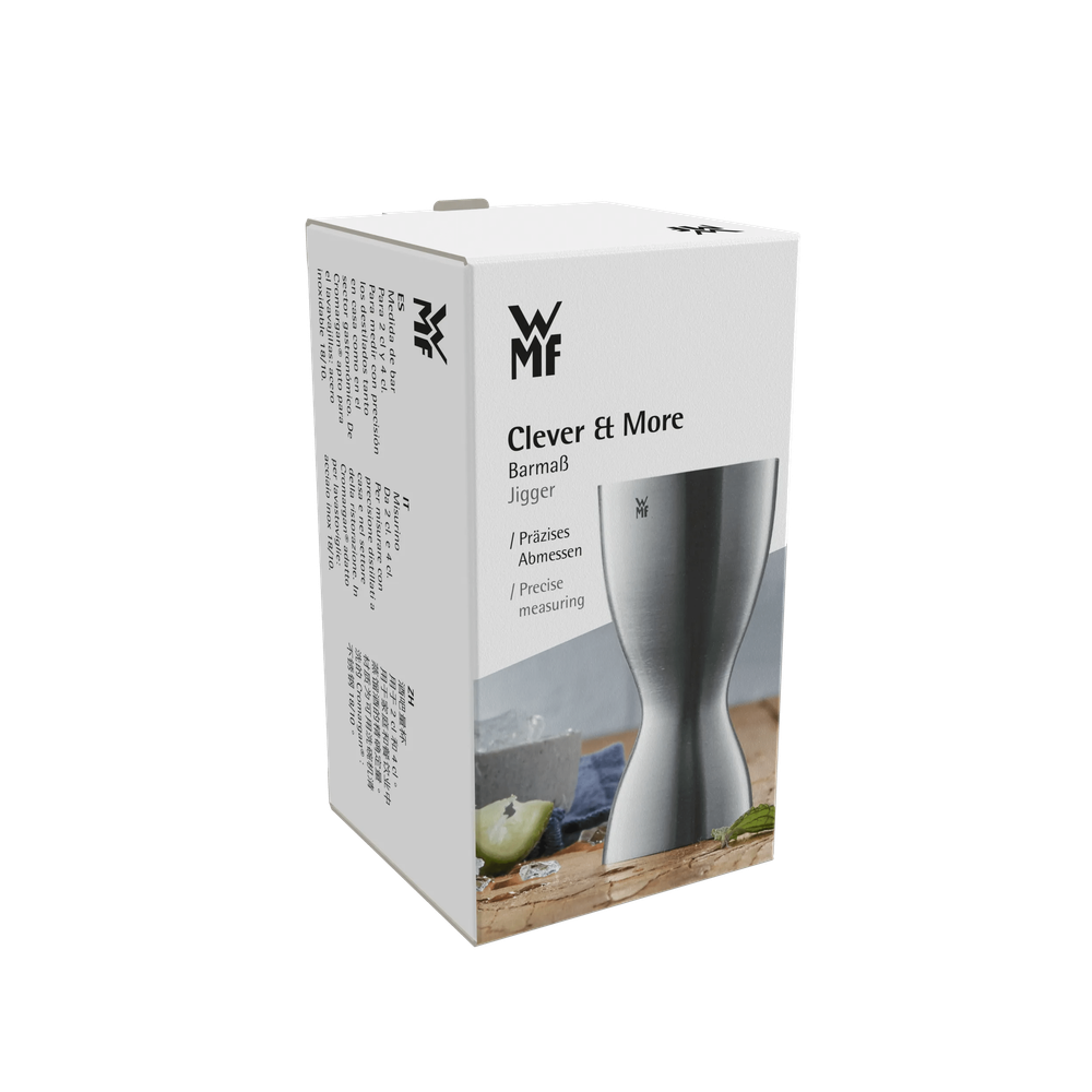 Jigger masurare cocktail WMF Clever&More, 2/4 cl, Cromargan®, argintiu
