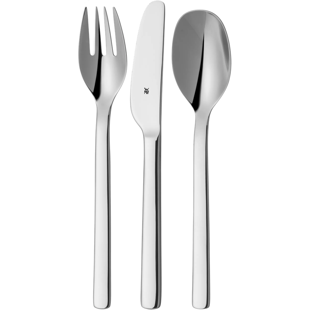 Set de 8 tacamuri WMF My2Go, husa inclusa, Cromargan®, argintiu
