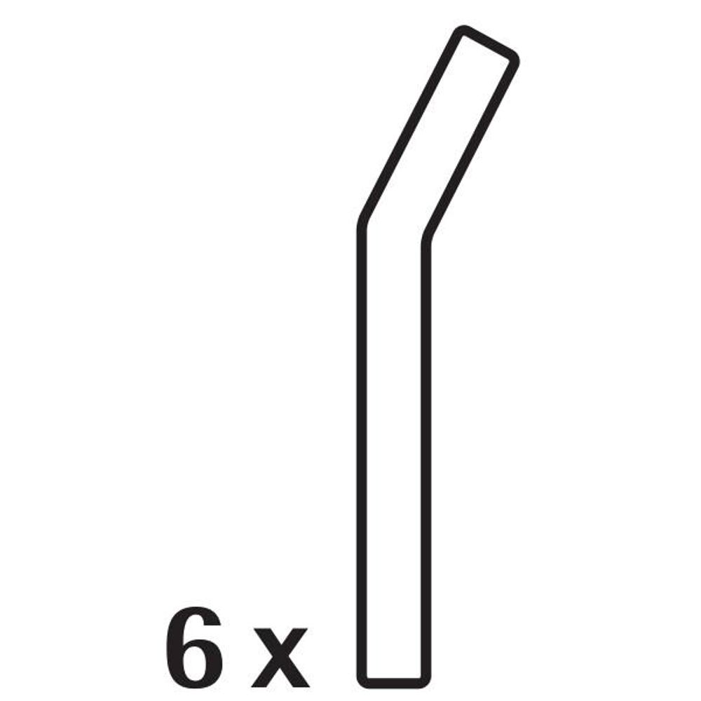 Set de 6 paie din sticla WMF Baric, 220 mm, perie inclusa, transparent