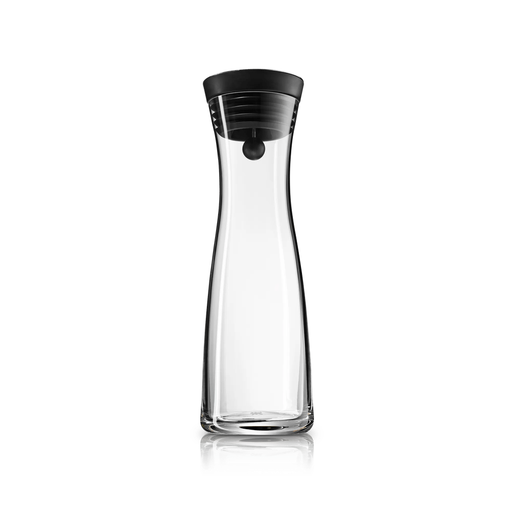 Carafa din sticla pentru apa WMF Basic, 1L, filtru incorporat, negru