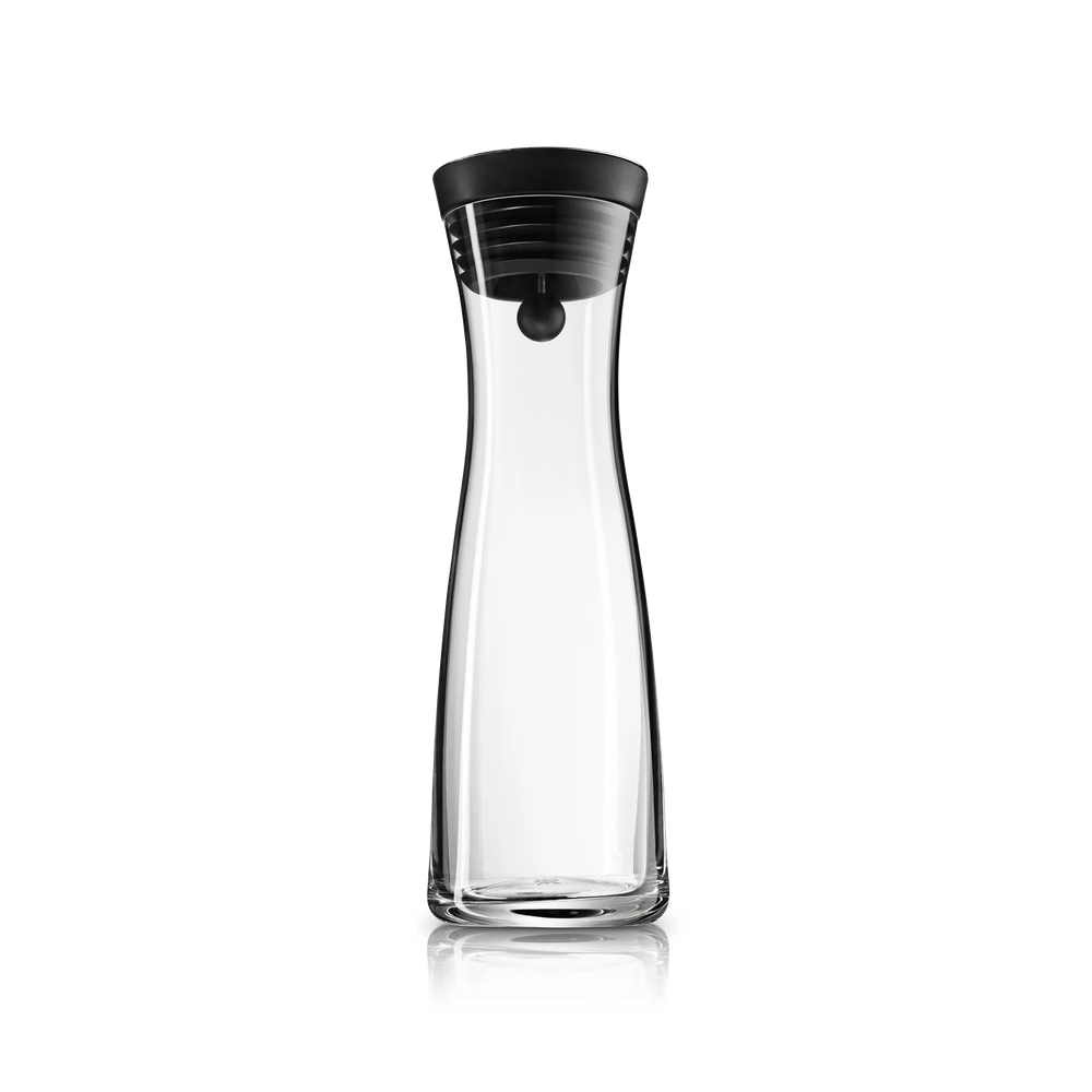 Carafa din sticla pentru apa WMF Basic, 1L, filtru incorporat, negru