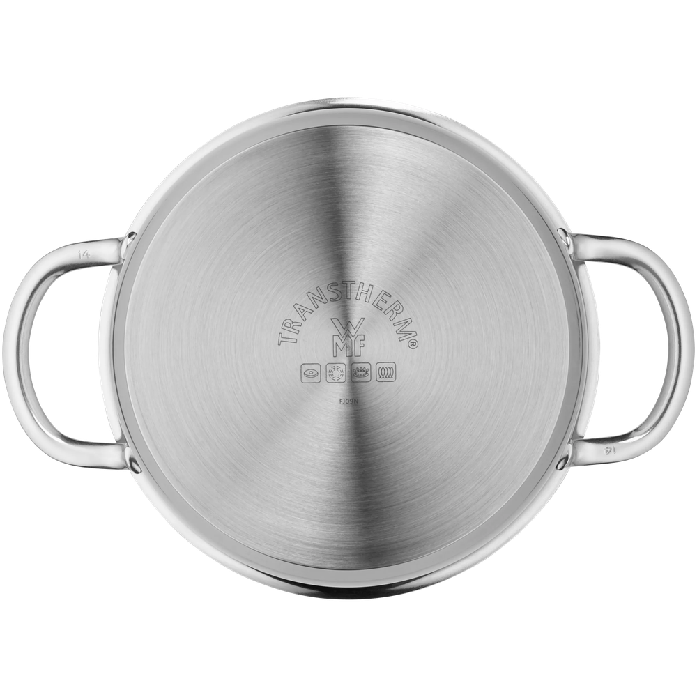 Oala cu capac, WMF Mini, 14 cm, 0.9L, Cromargan®, baza TransTherm®