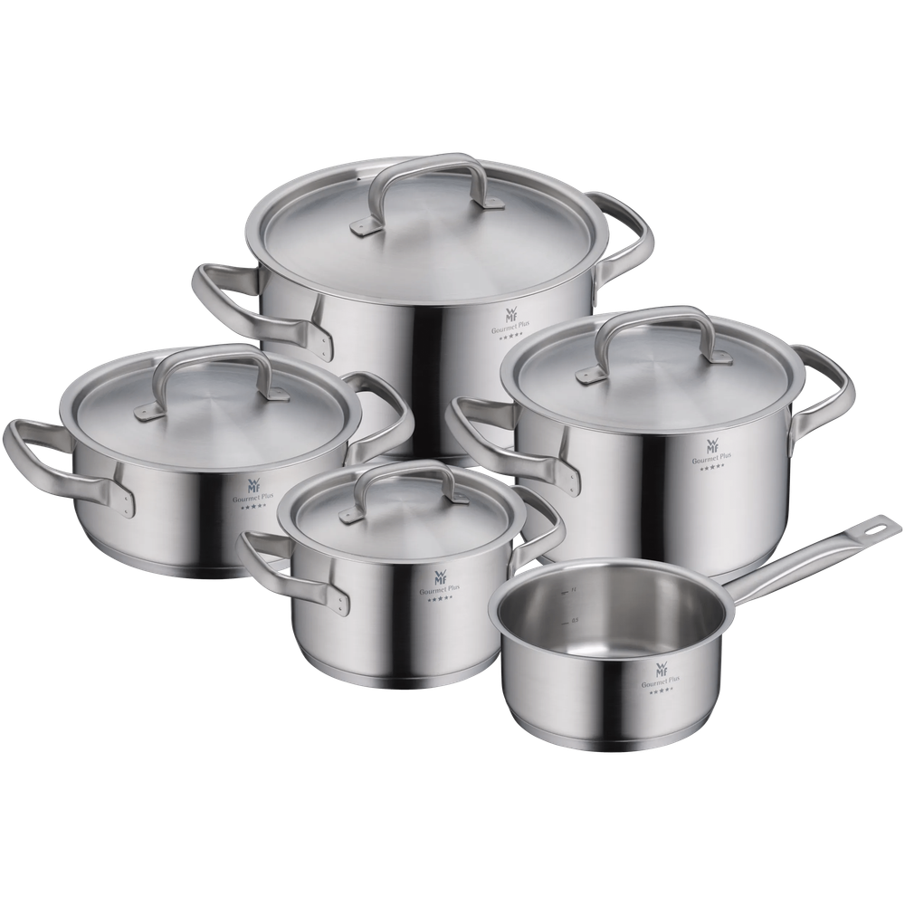 Set de 5 piese WMF Gourmet, margini turnare, Cromargan®, argintiu