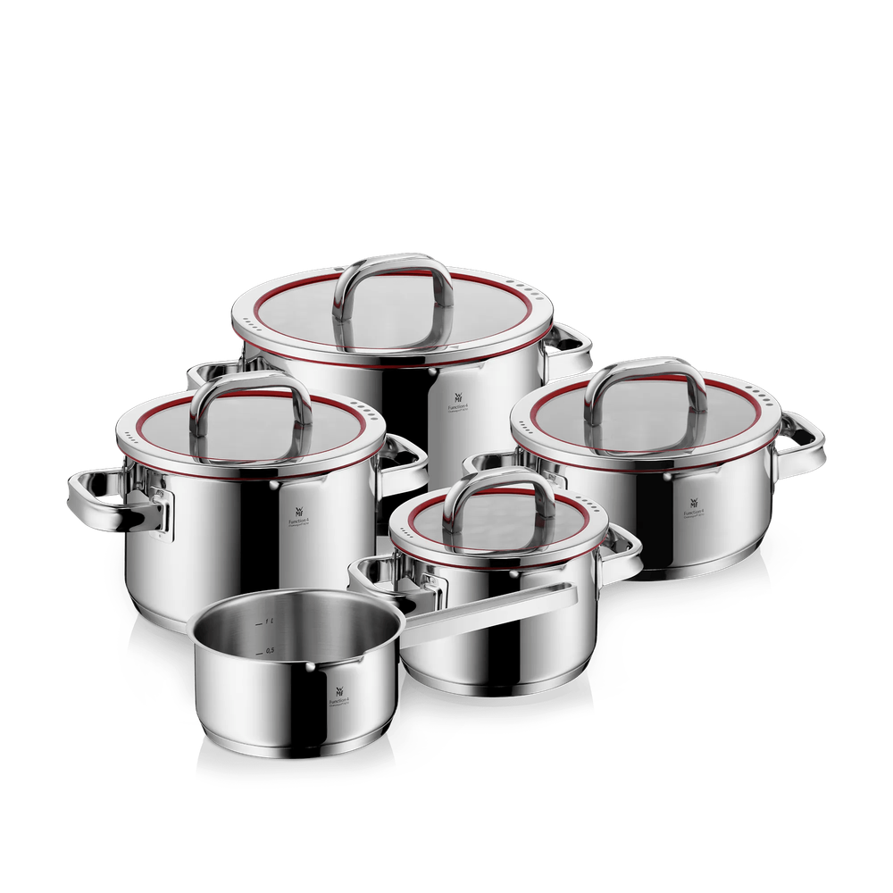 Set de 5 piese WMF Function, Cromargan®, baza TransTherm®, argintiu