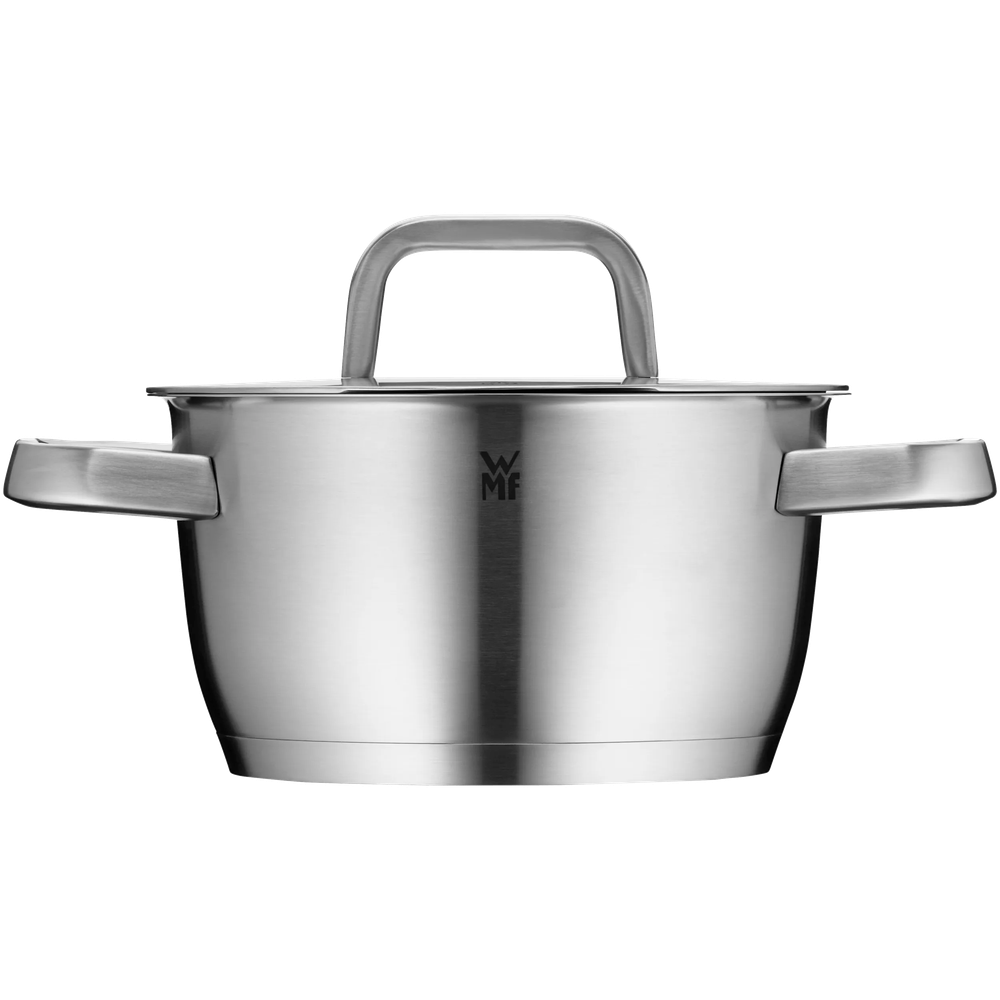 Oala cu capac WMF Iconic, 18 cm, Cromargan®, finisaj mat