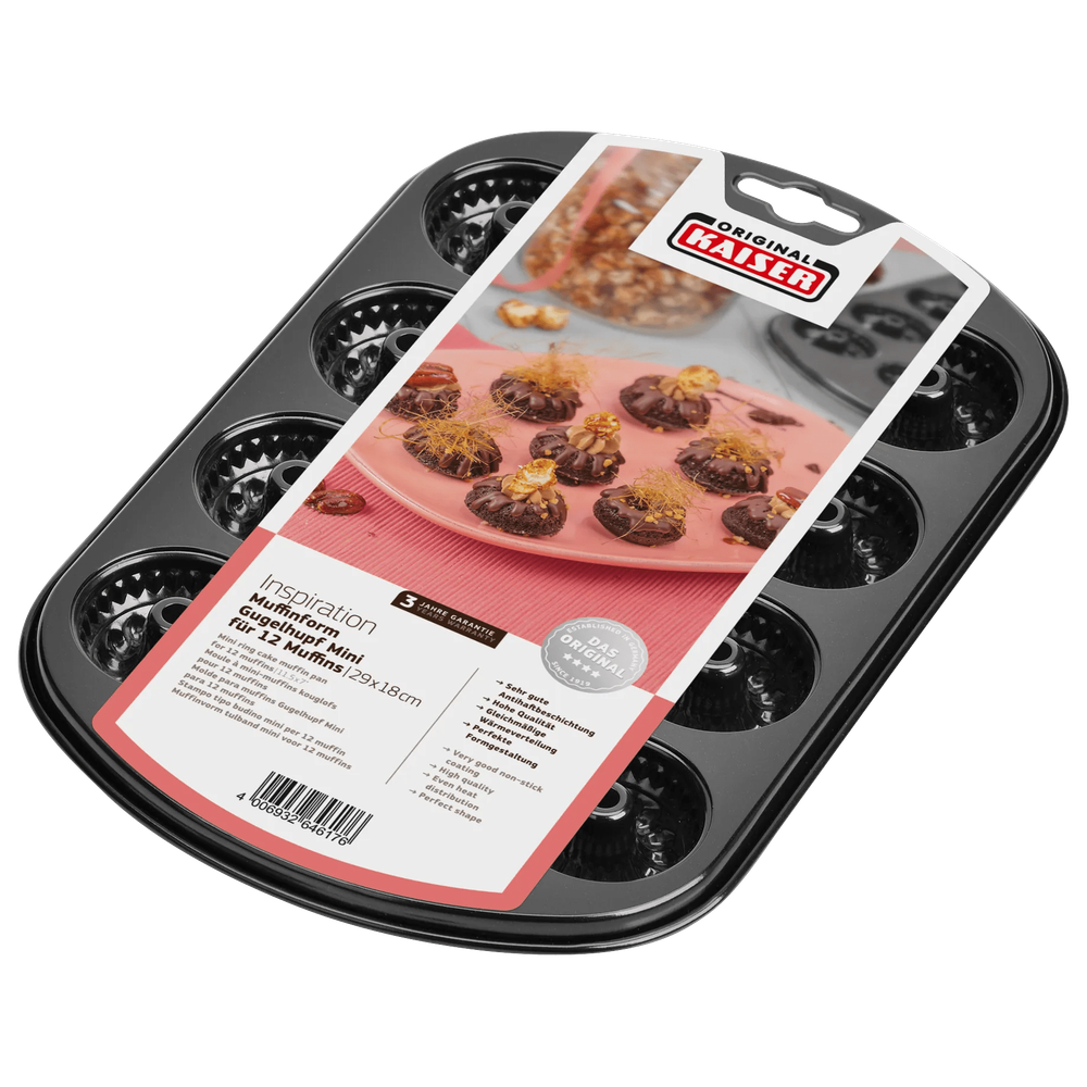 Tava de copt mini bundt Kaiser Inspiration, 12 forme, antiaderenta
