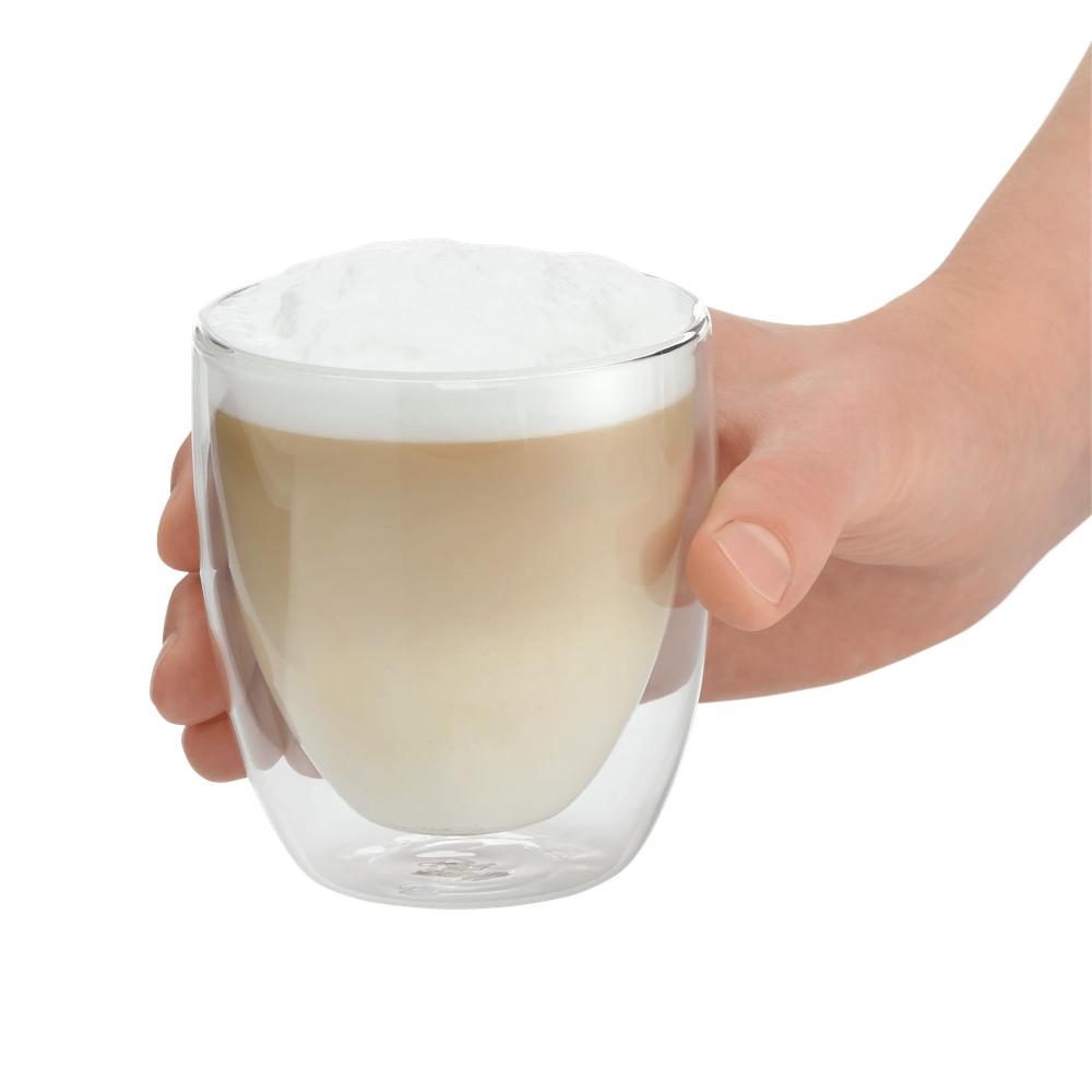 Set de 2 pahare cu perete dublu pentru cappuccino WMF Kult, sticla
