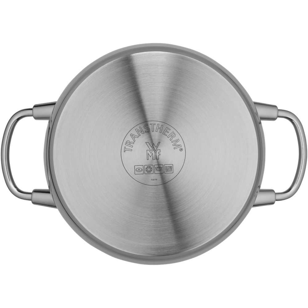 Oala cu capac WMF Quality One, 20 cm, 4L, Cromargan®, baza TransTherm®