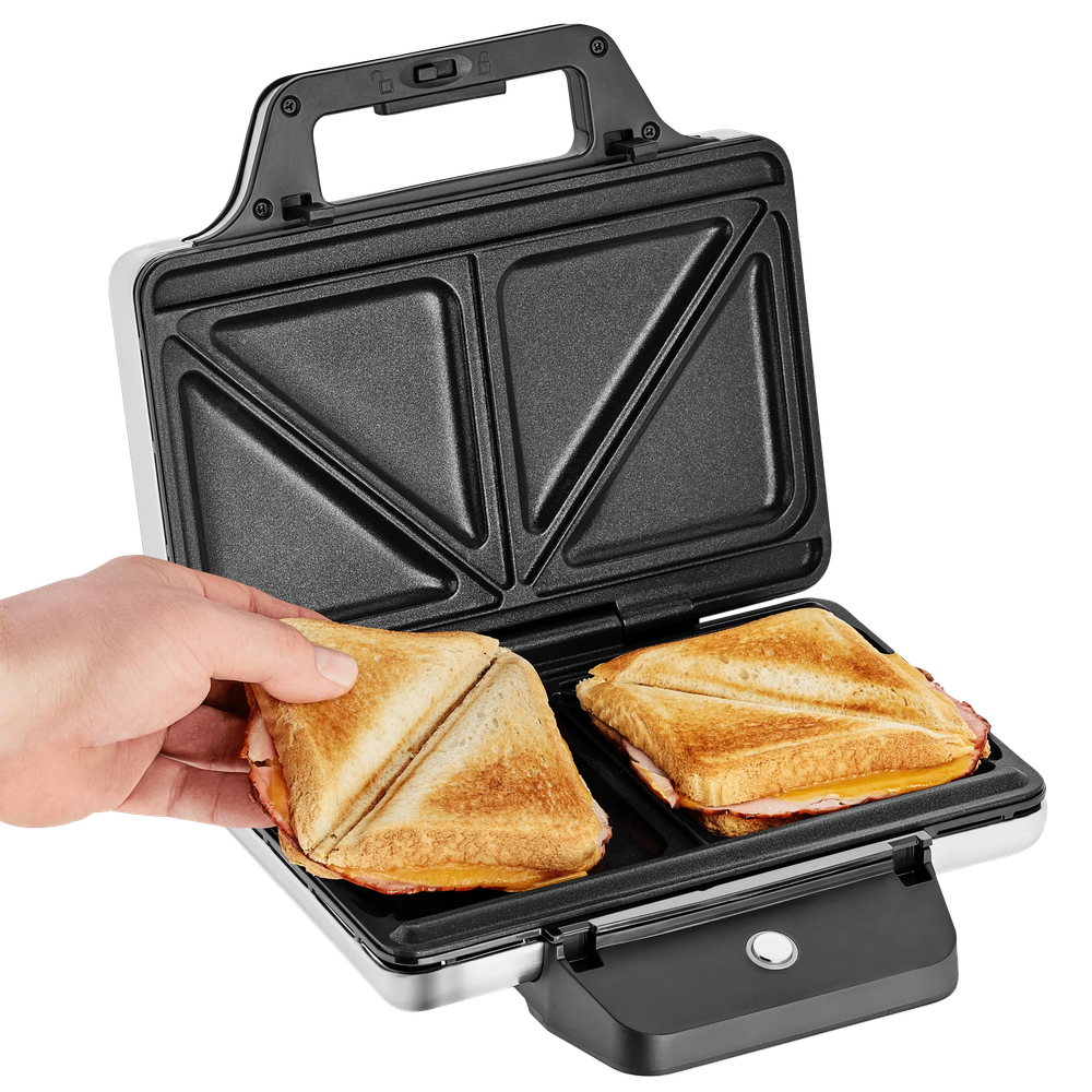 Sandwich maker WMF Lono, 800W, invelis antiaderent, Cromargan®