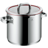 Oala inalta cu capac WMF Function 4, 24 cm, 8.8L, Cromargan®, argintiu