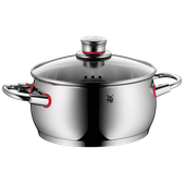Cratita cu capac de sticla WMF Quality One, 20 cm, 3.4L, Cromargan&reg;