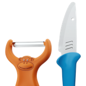 Set peeler & cutit pentru copii WMF, 2 piese, Cromargan®