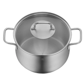 Set de 5 oale cu capac si 1 tigaie WMF Brilliant, inductie, Cromargan®