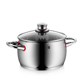 Oala cu capac WMF Quality One, 20 cm, 4L, Cromargan®, baza TransTherm®