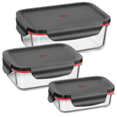 Set 3 caserole WMF Storio, sticlă termorezistentă, 100% ermetic