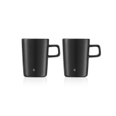 Set de cani WMF Kineo, 2 piese, 0.25 L, fara BPA, ceramica, negru