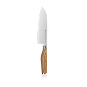Cutit santoku WMF Grand Wood, lama 18 cm, maner din lemn