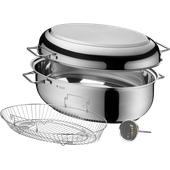 Vas pentru gătit cu termometru WMF, 8.5L, Cromargan®, argintiu