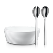 Bol din portelan cu set tacamuri pentru salata WMF Nuova, Cromargan®