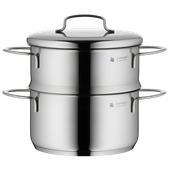 Oala pentru gatit la abur WMF Mini, 16 cm, 1.5L, Cromargan&reg;, argintiu