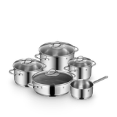 Set de 5 oale cu capac WMF Provence Plus, baza TransTherm®, Cromargan®