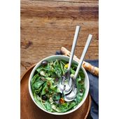 Bol din portelan cu set tacamuri pentru salata WMF Nuova, Cromargan®