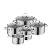 Set de 5 oale cu capac WMF Belmonte, baza TransTherm®, Cromargan®