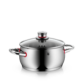 Cratita cu capac de sticla WMF Quality One, 20 cm, 3.4L, Cromargan®