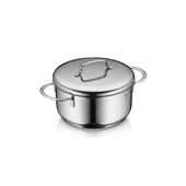 Oala joasa WMF Mini de 16 cm, Cromargan®, baza TransTherm®, argintiu
